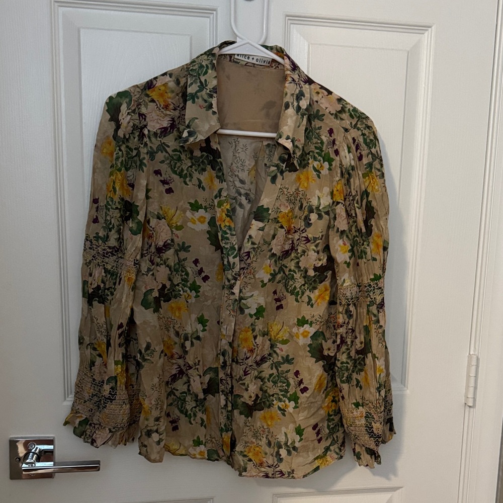 Alice + Olivia Multicolor Floral Top